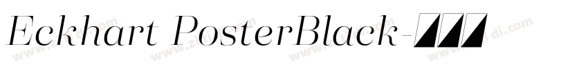 Eckhart PosterBlack字体转换